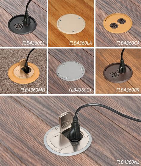 electric floor boxes covers|hardwood floor electrical outlet covers.